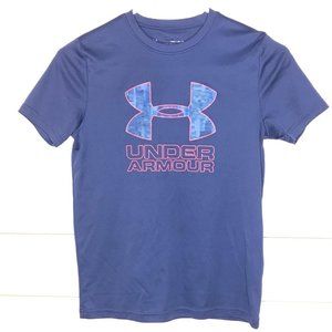 Underarmour Loose Heatgear Tee Blue Youth M